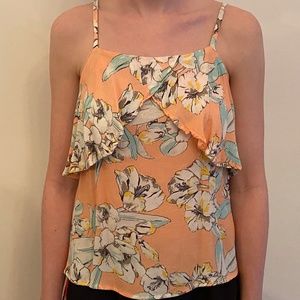 Tank top with ruffles.